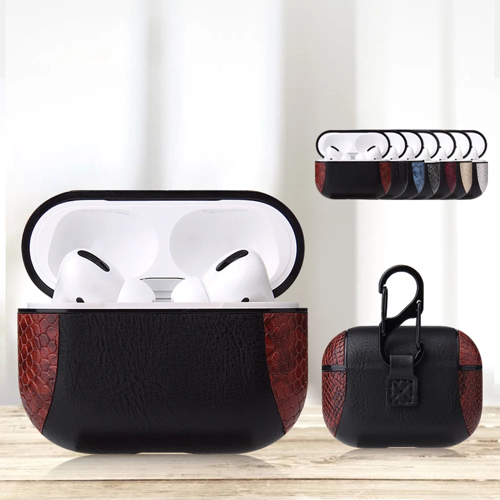 

Чехол Snake + из искусственной кожи для Airpods 3 Airpods Pro Coque Business Bluetooth, чехол для беспроводных наушников Airpods Pro 1 2 3