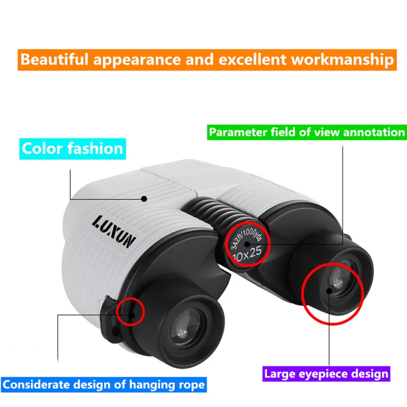 10x25 Профессиональный бинокль ночного видения высокой четкости Телескопический