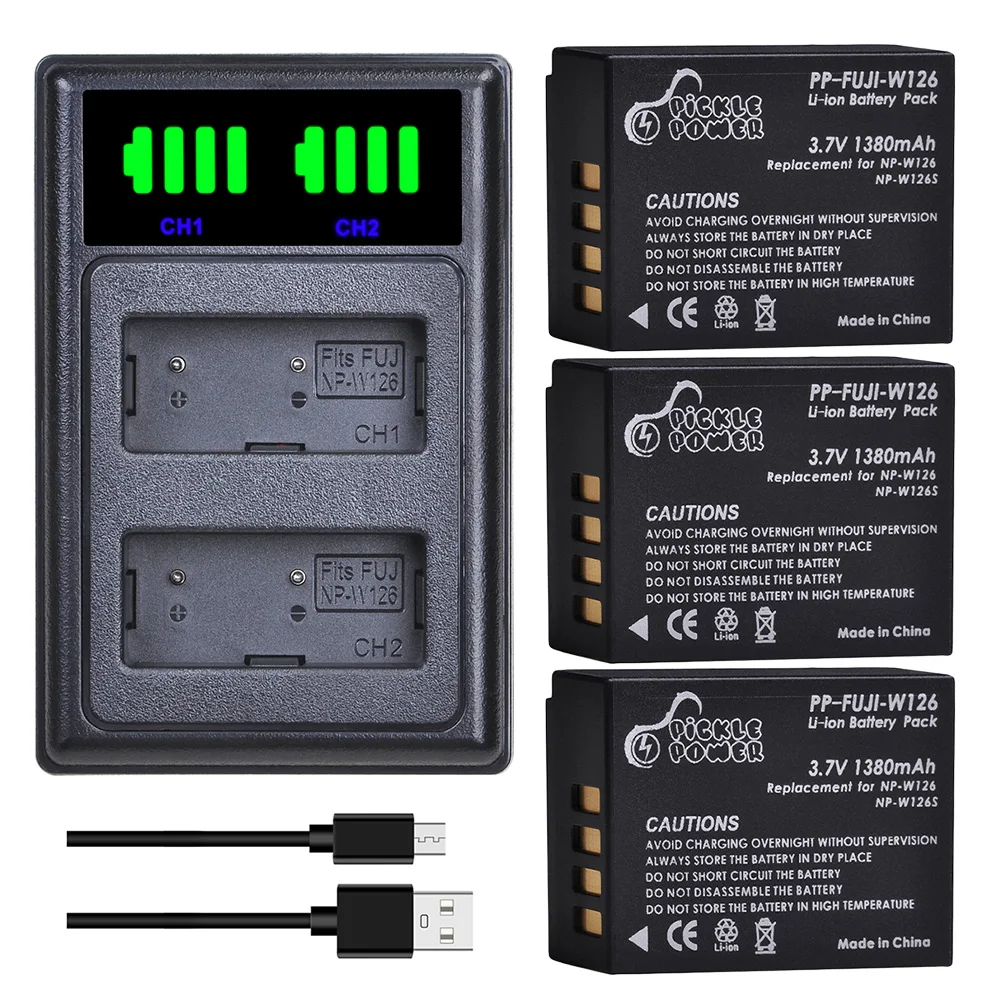 1300 мА/ч, NP-W126 NP-W126S Батарея + светодиодный двойной Зарядное устройство с разъемом type C Порты и разъёмы для цифровой фотокамеры Fuji X100F XA10 XA7 XA5 XA3 XA2 XA1 XE2 XE2S XPro1 XPro2