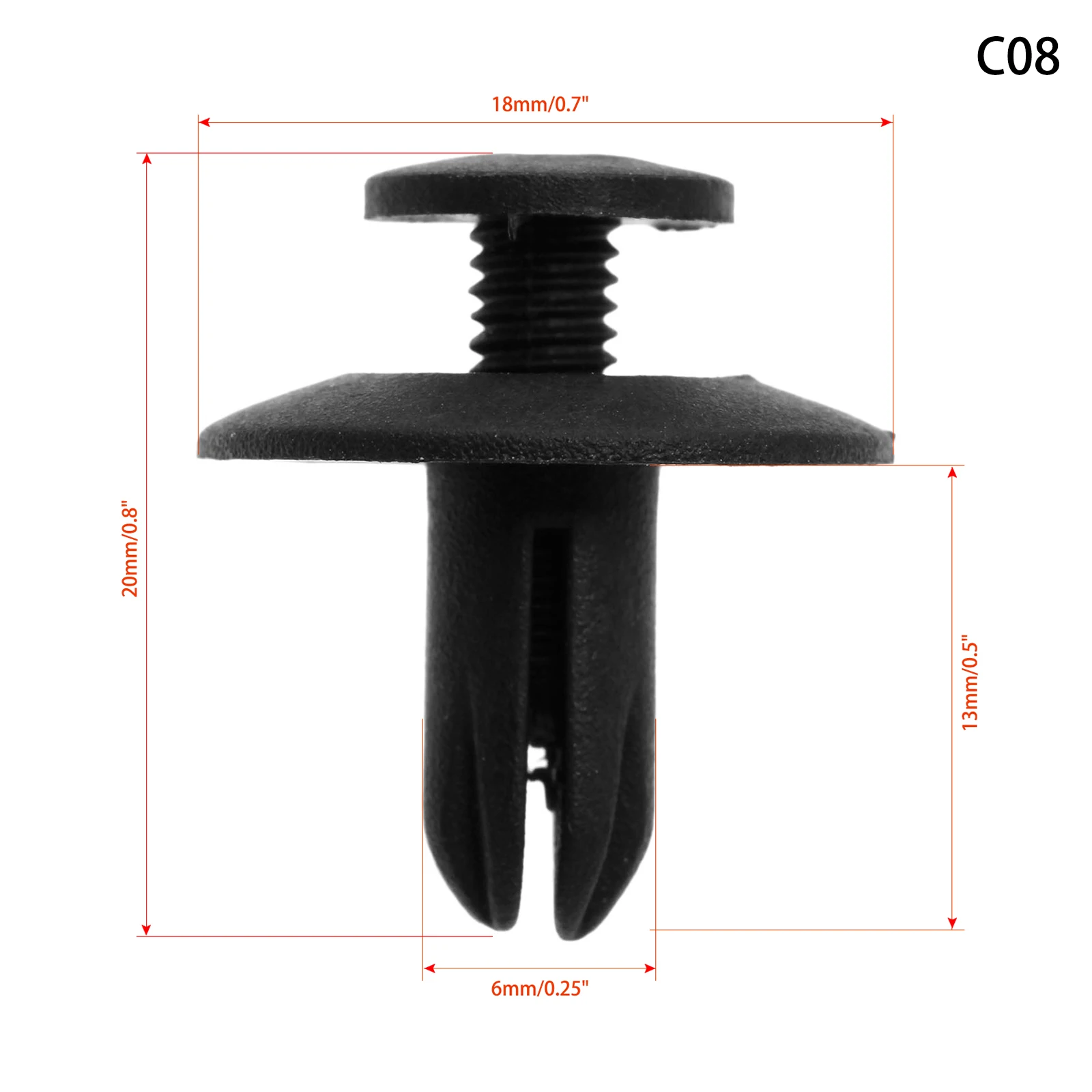 100 шт. авто крепеж для бампера 6 мм отверстие пластиковый фиксатор заклепок