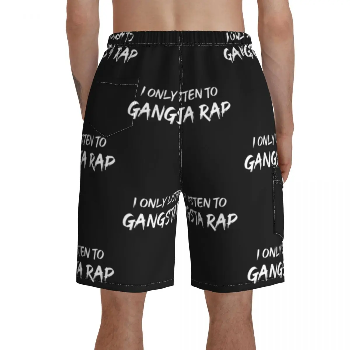 

Rap Board Shorts Funny Bathing Swimming Trunks Polyester Men Swim Trunks