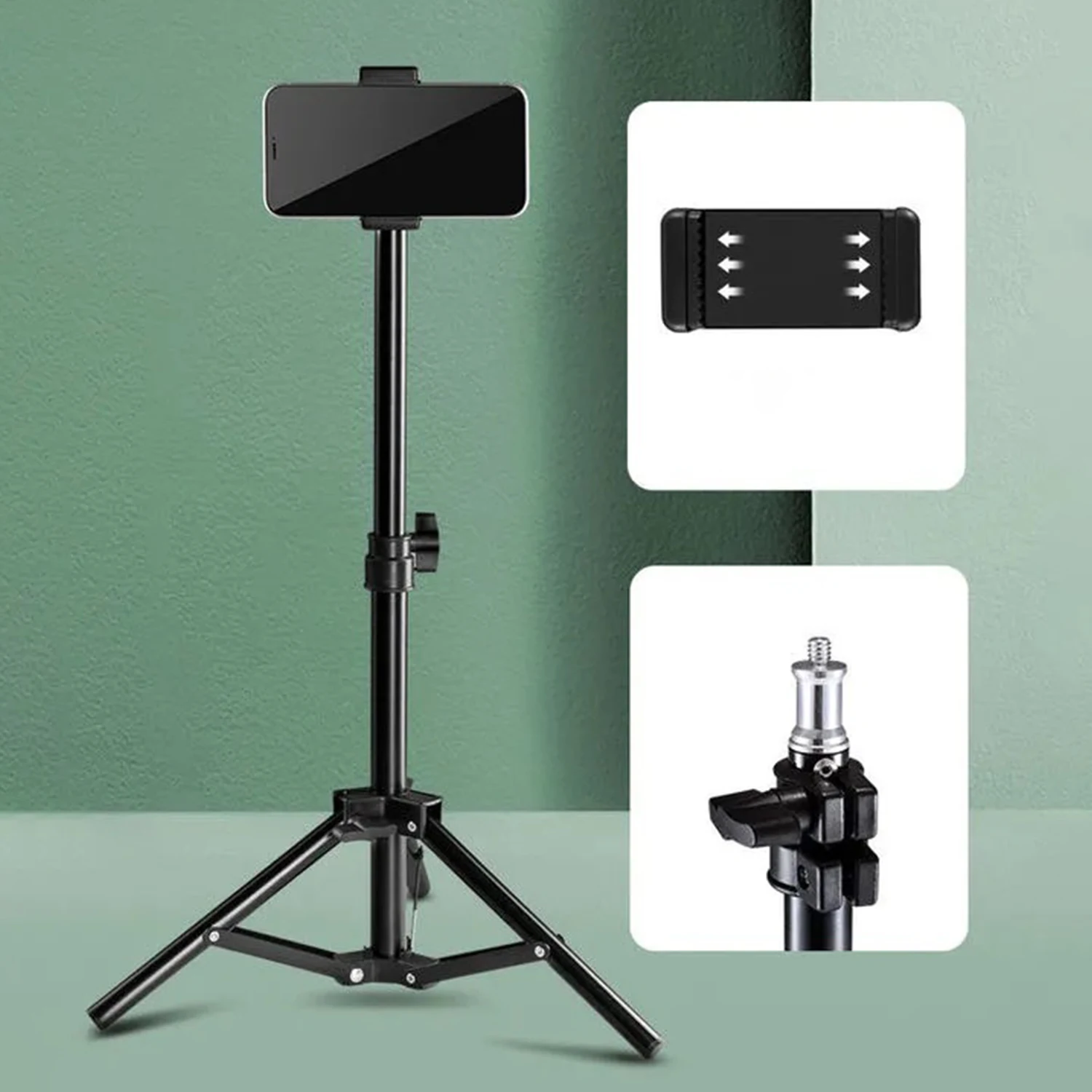 photography tripod mobile phone camera selfie bracket for youtube video live broadcast metal stand retractable folding support free global shipping