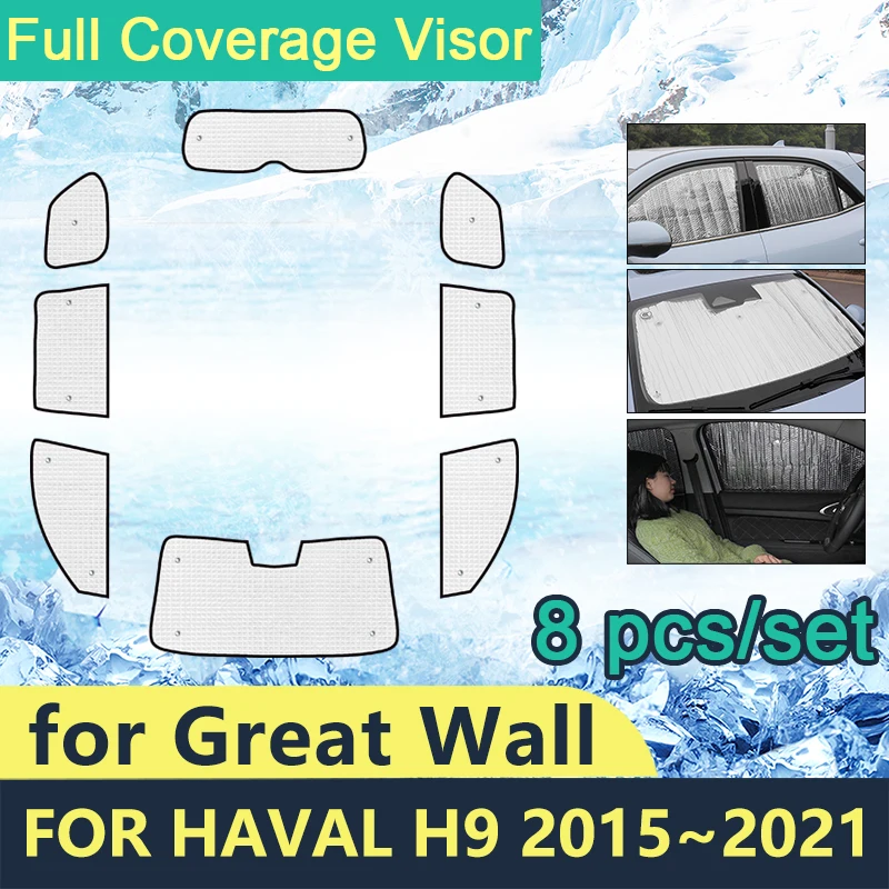 

Full Covers Sunshades For Haval H9 2015 2016 2017 2018 2019 2020 2021 Car Windshields Accessories Visor Parasol Sun Sunblind