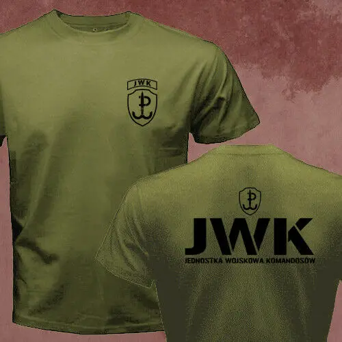 Мужская футболка с эмблемой польских спецназ JWK джедношка военная | одежда