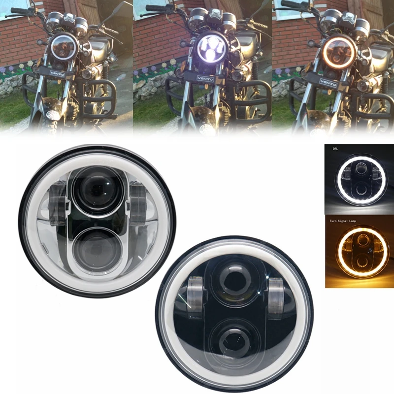 Фары светодиодсветодиодный мотоциклетные 5 75 дюйма 5-3/4 дюймов для Harley Sportster Dyna Wide