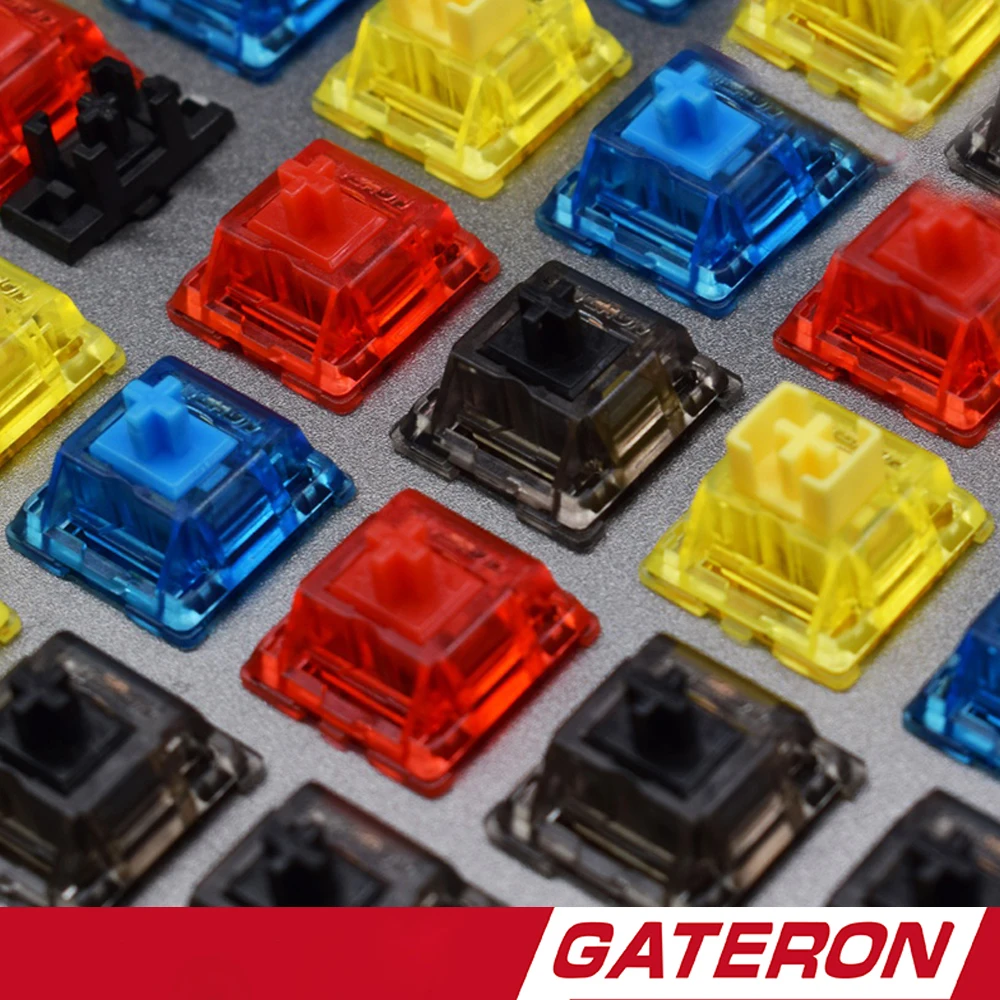 Original Gateron Ink V2 Switches for Mechanical Keyboard Transparent Smokey Housing Blue Yellow Red Black Silent Axis PC Gamer