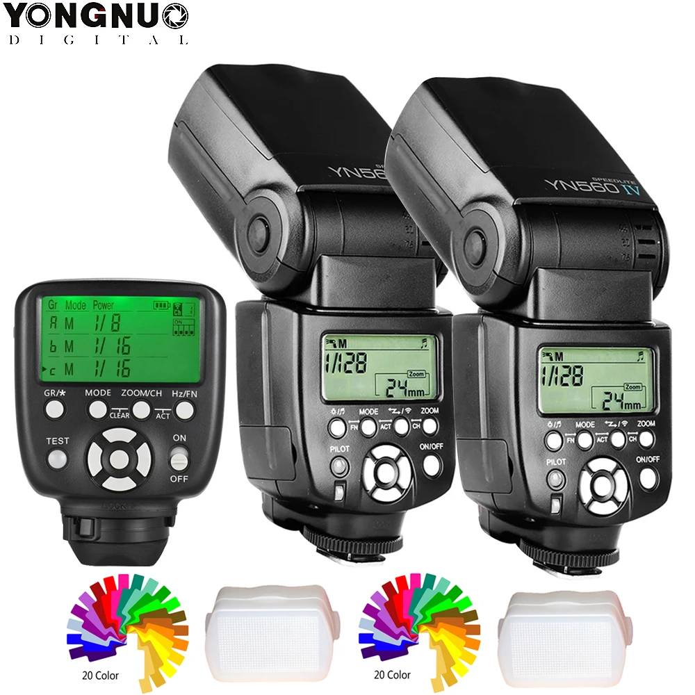 

Yongnuo 2x YN-560 IV YN560IV YN560 IV Универсальная Беспроводная вспышка Speedlite + YN560-TX II триггер для Canon DSLR