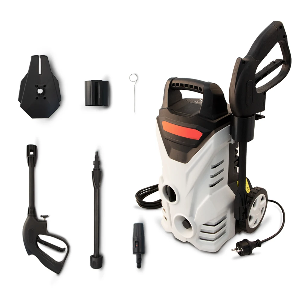220V portable washer Очиститель высокого давления автомойка 1400 Вт 1600PSI 1.36GPM распылитель бутылка моющего средства турбо водяной шланг самомойка машина - Цвет: 220V portable washer