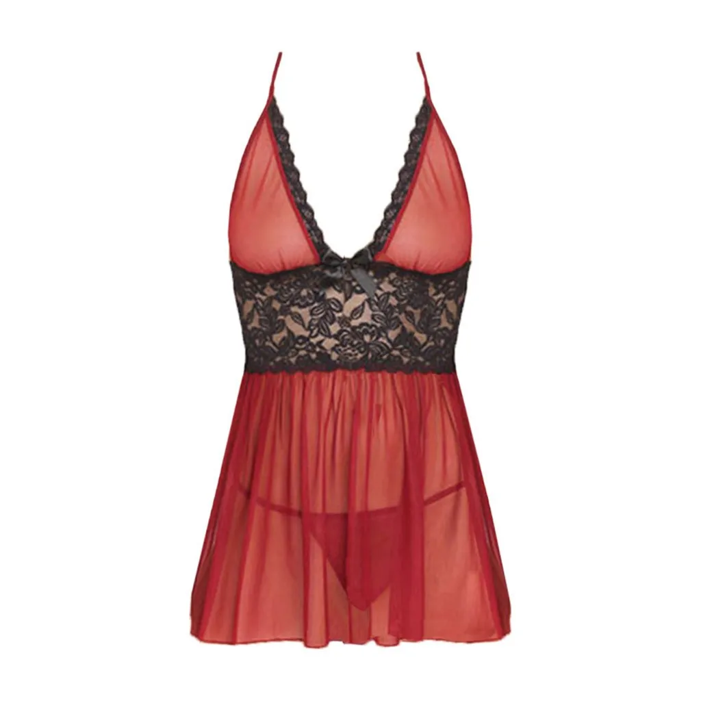 Эротическое сексуальное женское белье пижамы кружевное Сексуальное в стиле babydoll