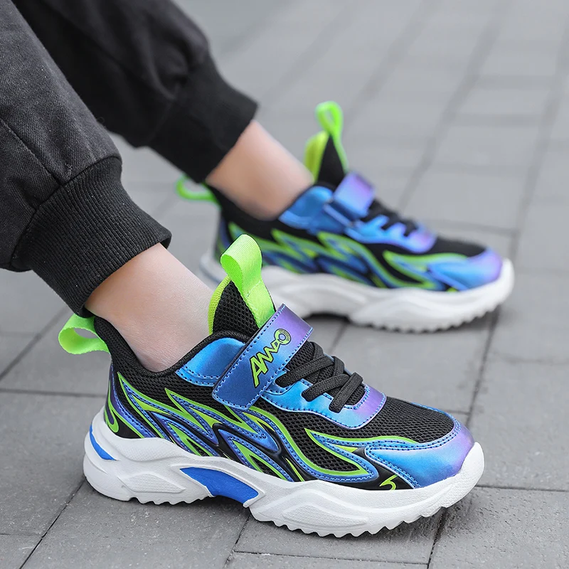 

Best Selling Kids Boy Sport Shoes Yellow Blue Fashion Casual kids Sneakers Designer Sneakers for Boys Breathable Boy Soft Shoe