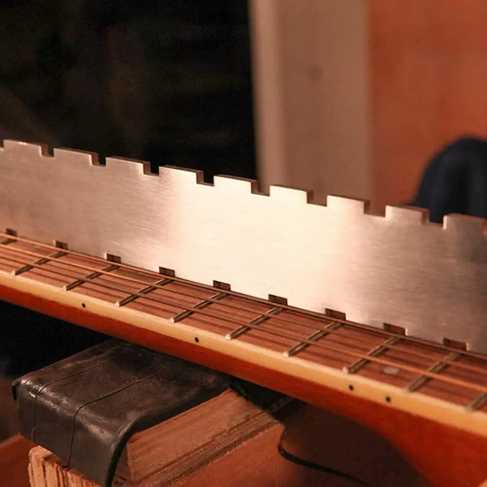 

Guitar Neck Notched Straight Edge Luthiers Tool for Most Electric Fretboard and Frets Stainless Steel for Guitar Fretboard Frets