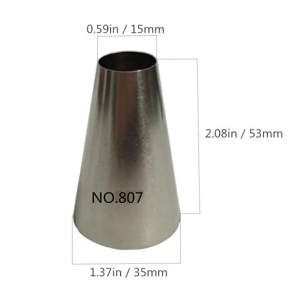 5pcs / Set Large Russian Icing Piping Pastry Nozzle Tips Baking Tools Cakes Decoration Stainless Steel Nozzles Cupcake | Дом и сад