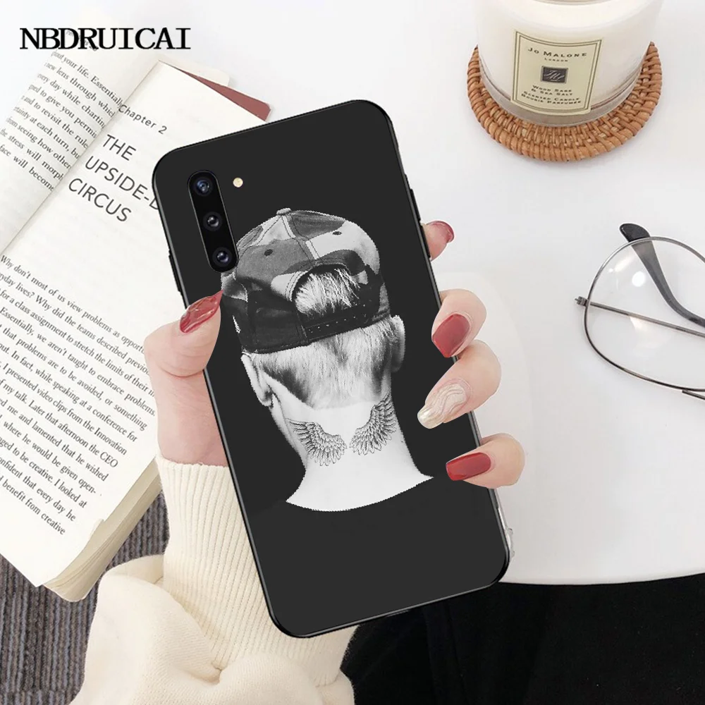 NBDRUICAI изменяет Джастин Бибер Чехол черный мягкий чехол для телефона Samsung Note 3 4 5 7 8 9