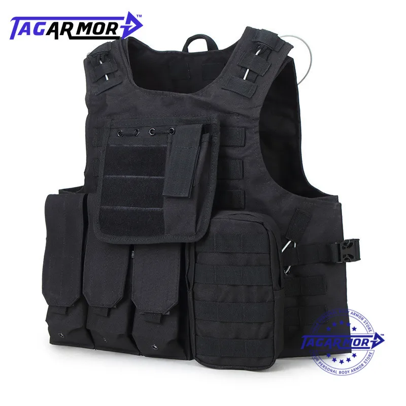 Tagarmor черная Броня NIJ IIIA 3A армированный Арамид пуленепробиваемый жилет для
