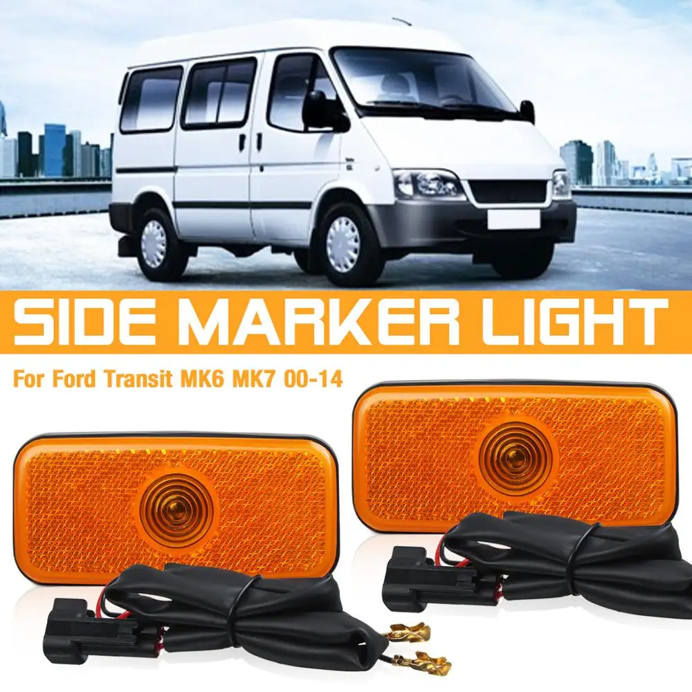 

2X SIDE MARKER LAMP LIGHT + WIRING LOOM FOR TRANSIT MK6 MK7 00-14