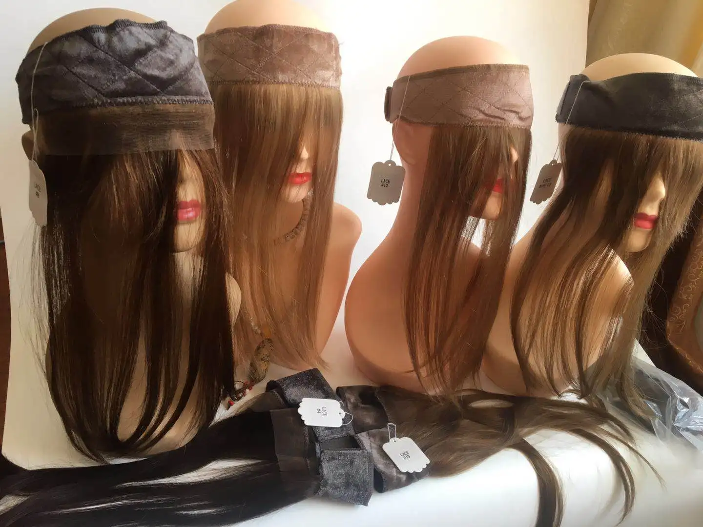 100% европейская повязка для волос на голову кружевной парик еврейских париков