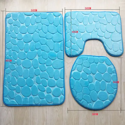 Набор для ванной комнаты однотонный красный узор розовый цветок коврик унитаза