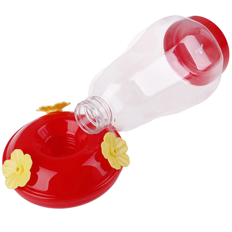 Plastics Bird Water Feeder Bottle Hanging Hummingbird Garden Outdoor Plastic Flower Iron Hook | Дом и сад