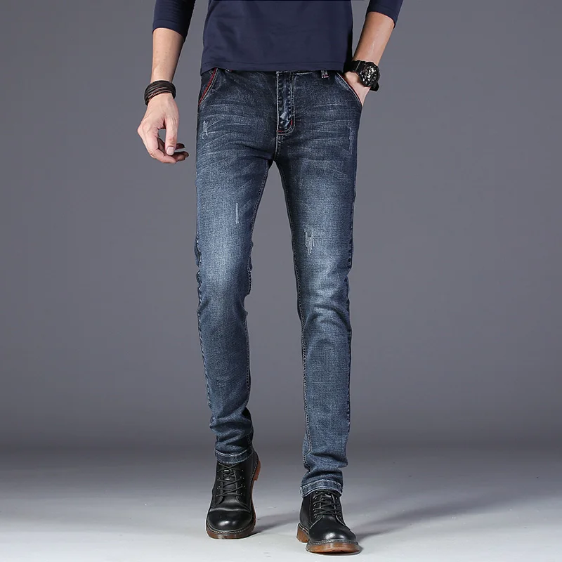 

Джинсы мужские джинсы для мужчин облегающие брюки классические джинсы дизайнерские брюки повседневные обтягивающие прямые осенние уличны...