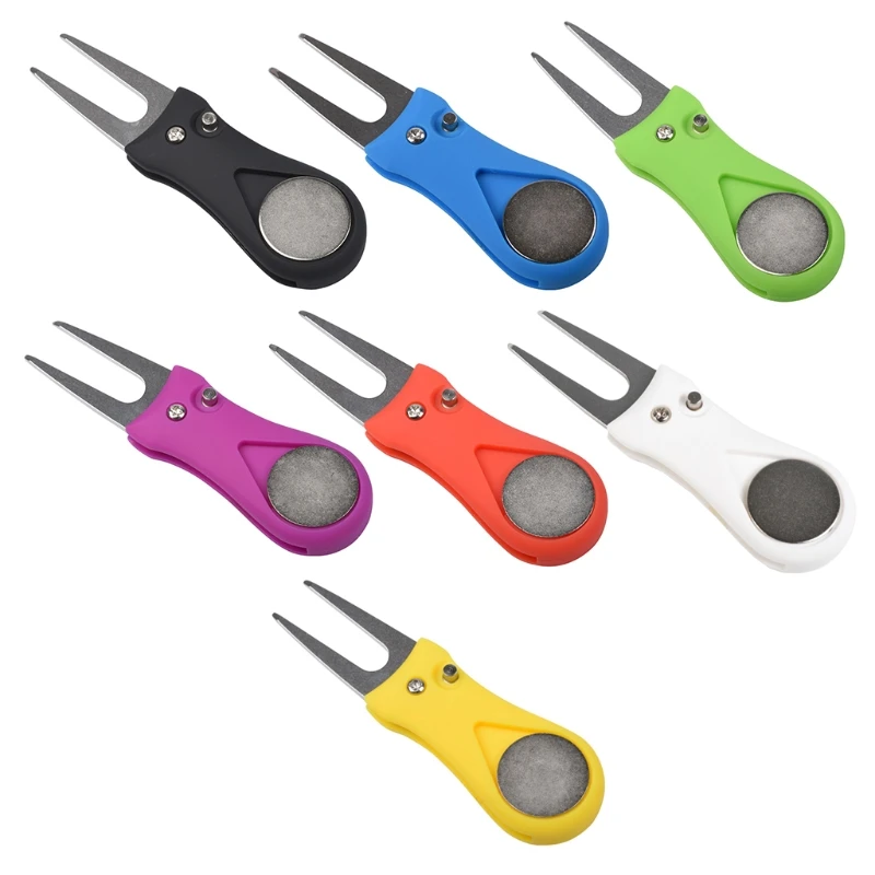 

Инструмент для ремонта Golf Divot со всплывающей кнопкой, магнитная вилка, шариковый маркер, легкий портативный складной переключатель для игры...