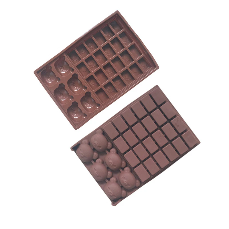 Квадратный медведь силиконовая форма для шоколада торта| |