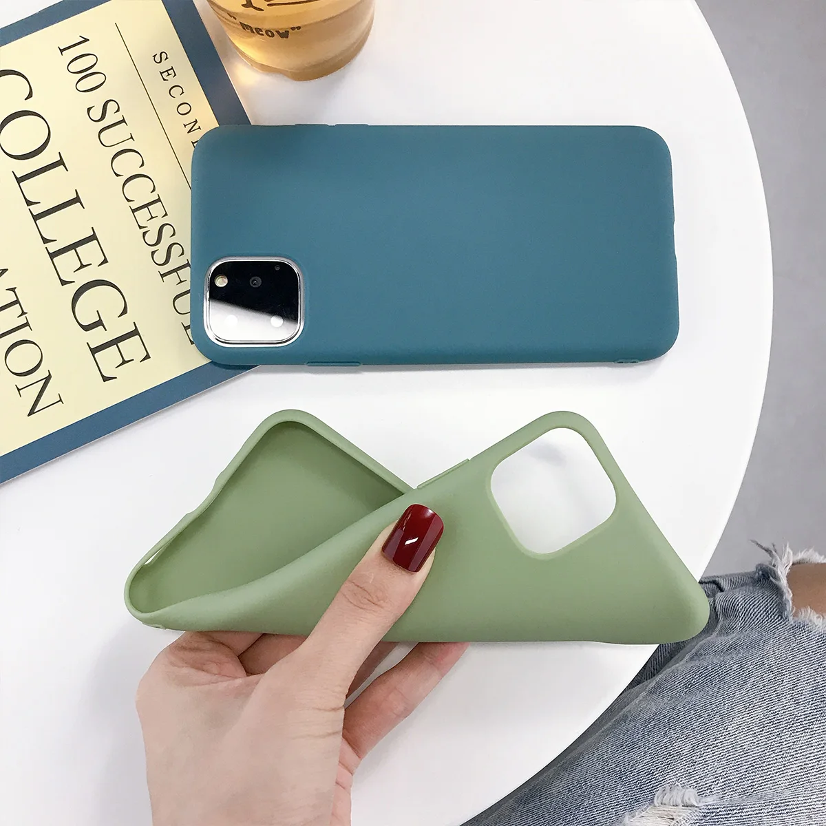 KJOEW карамельный цвет чехол для телефона s для iphone 11 Pro Max XR X XS Max 6 6S 7 8 Plus милый простой однотонный Мягкий силиконовый чехол