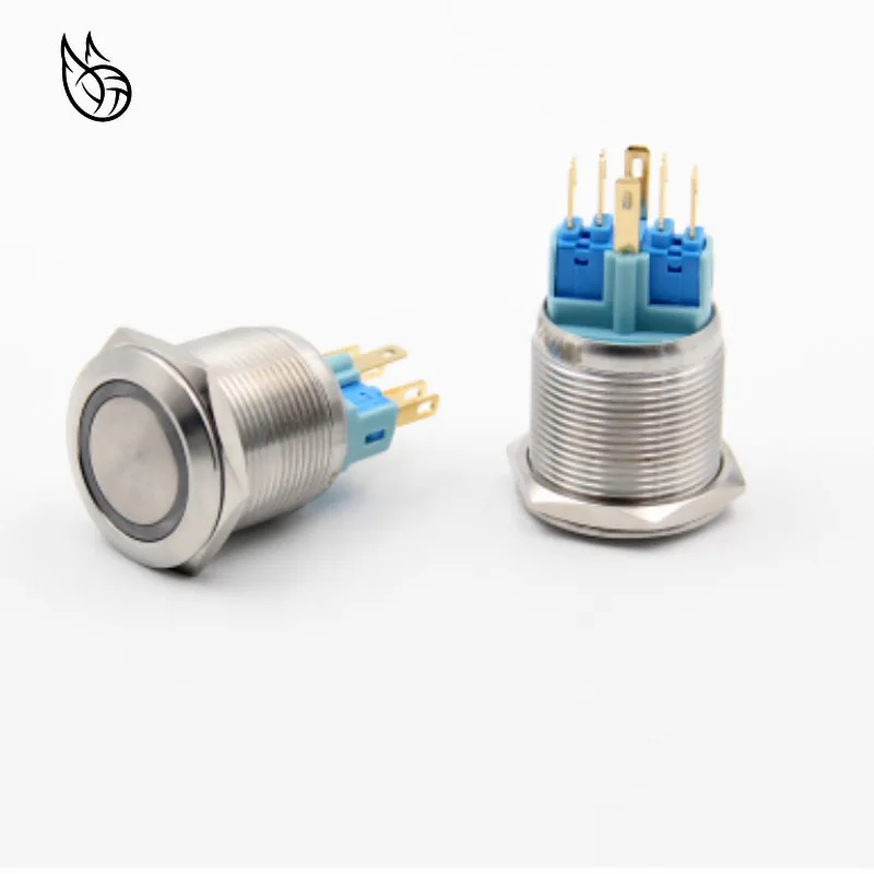 22 мм металлический кнопочный переключатель из нержавеющей стали