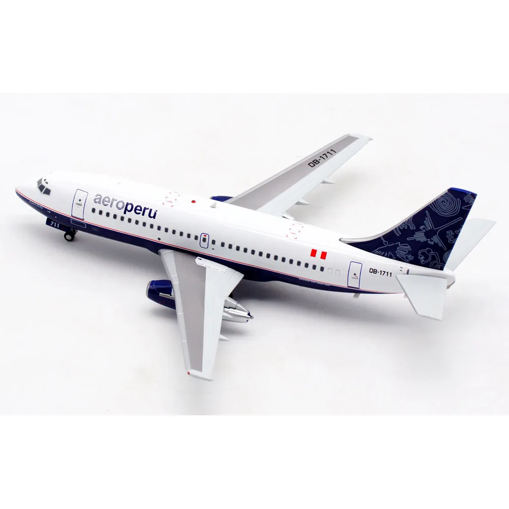 

1:200 Alloy Collectible Plane Gift INFLIGHT EAV1711 AEROPERU Airlines Boeing B737-200 Diecast Aircarft Model OB-1711 With Stand