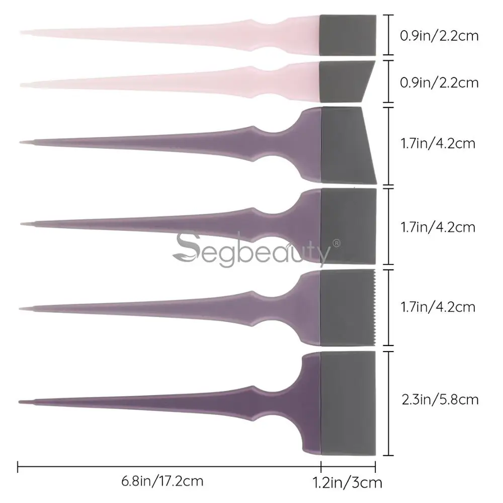 6 шт. Силиконовые кисти для окрашивания волос|Расчески| |