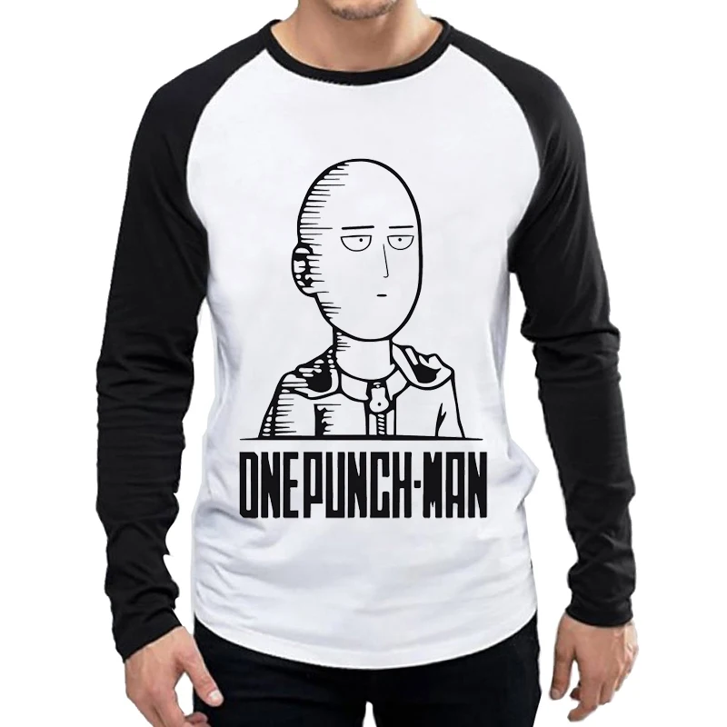 ONE PUNCH MAN Футболка с длинным рукавом Мужская одежда футболка надписью Одежда майки