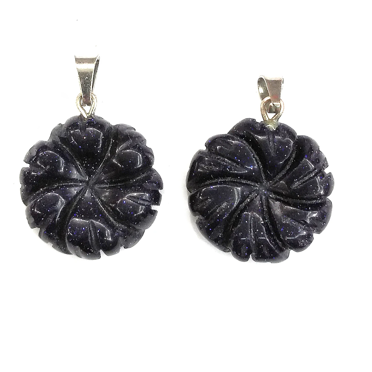 

1PC Flower-shaped Rose Quartzs Unakites Pendant Reiki Healing Natural Stone Amulet DIY Jewelry Natural Stone Charms Size 20mm