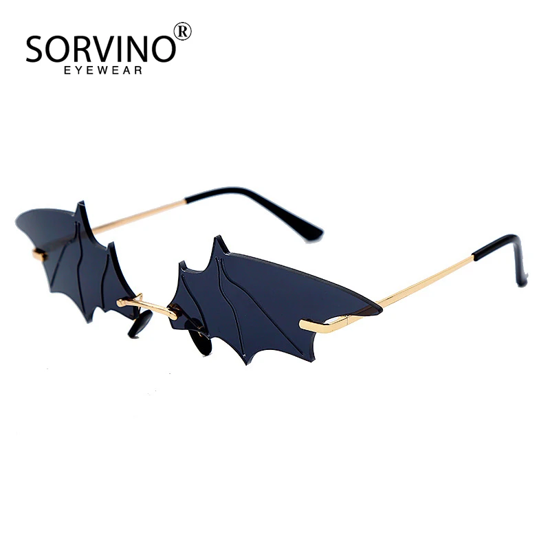 Мужские и женские солнцезащитные очки SORVINO винтажные без оправы в форме летучей