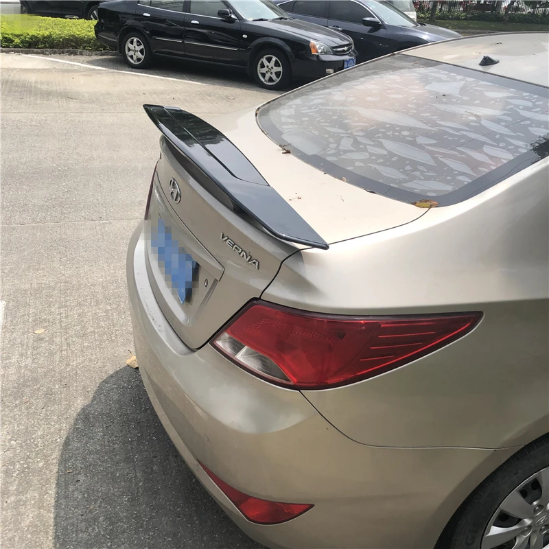 Для Accent Verna спойлер 2006 2018 Hyundai ACCENT TF высококачественный Спойлер ABS Материал заднее