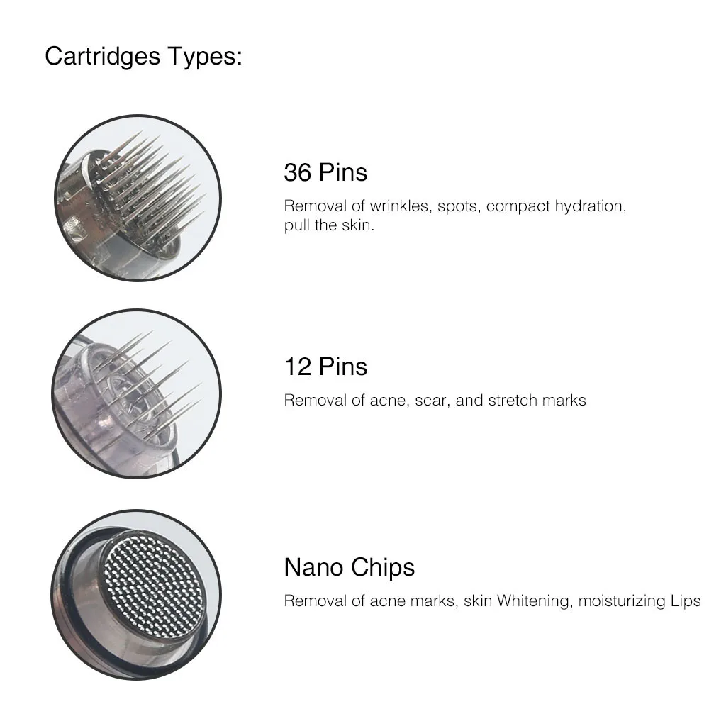 50 шт. Dr. Ручка иглы пряжки картридж иглы Наконечники 9 pin/12 pin/36 pin/Nano для электрической Микро прокатки кожный штамп терапии