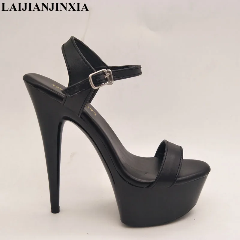 

LAIJIANJINXIA New Fashion Women's Shoes 15cm Ultra High Heels Platform Nightclub Peep Toe Dance Shoes Wedding Stiletto Sandals