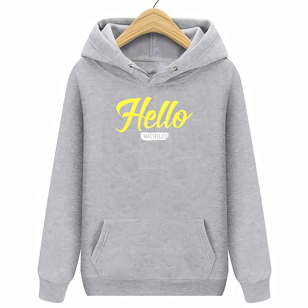 

2020 Geeks Must Have T shirt 100% Cotton 220grs Flock Print O neck Short Sleeved Hello World Men T shirt