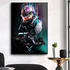 Плакат формула автомобиля, чемпион мира, Льюис, Гамильтон, звезда, Современная гостиная, спальня, украшение для дома, холст, искусство, холст, картины