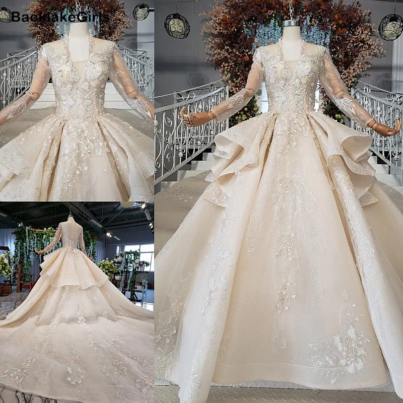 Свадебные платья цвета шампанского кружевные свадебные трапециевидной формы со