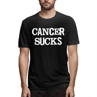 cancer sucks graphic tee mens short sleeve t shirt funny cotton tops