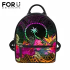 Рюкзак женский FORUDESIGNS, с принтом из полинезийских гибискусов и цветов