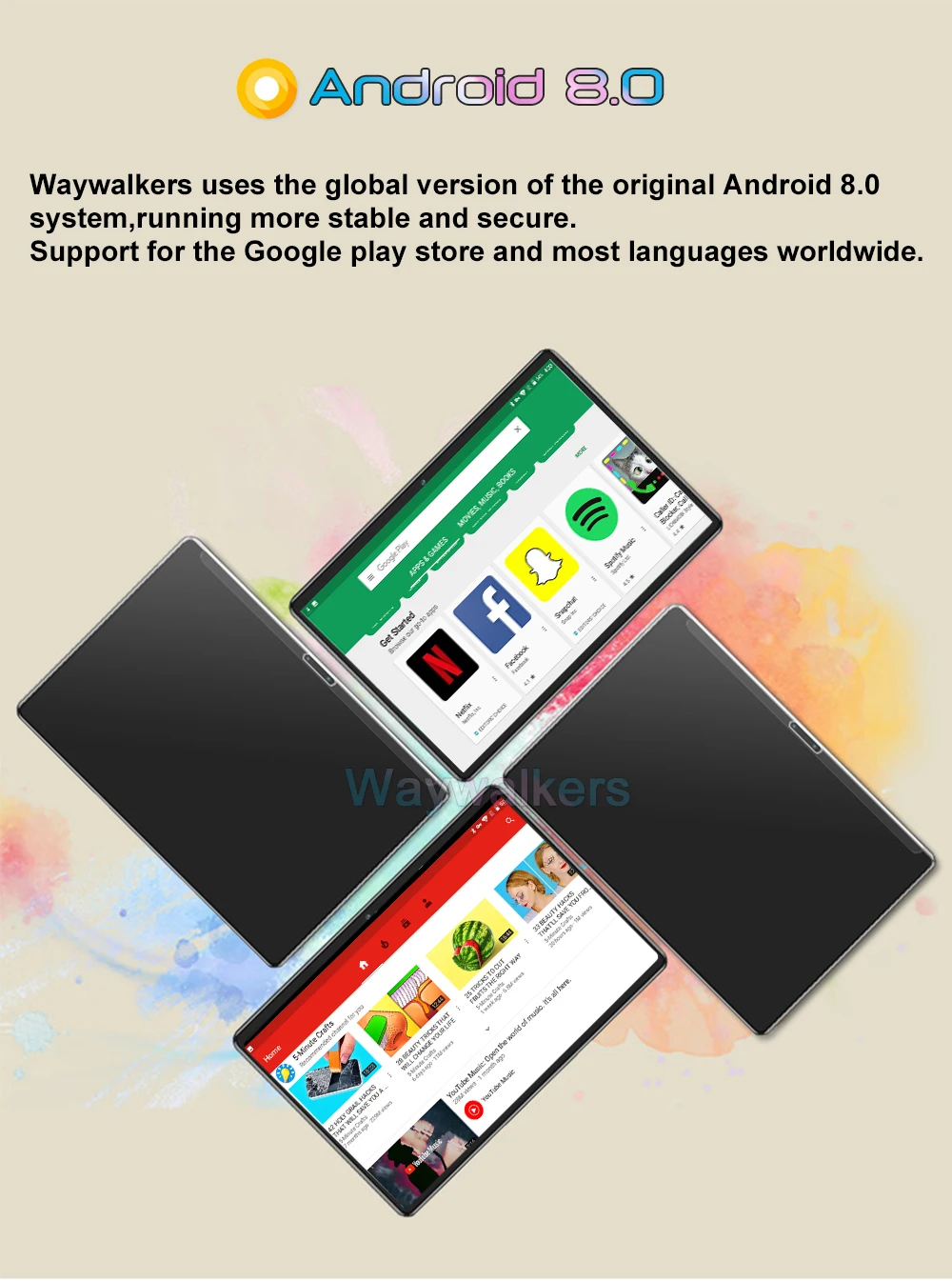 4G LET планшет 10,1-дюймовый планшеты Android 8.0 Octa core RAM 6 ГБ ROM 64 ГБ 1280* 800 Изогнутый экран WIFI GPS Dual SIM-карта телефонный звонок планшетный ПК 10+ подарок