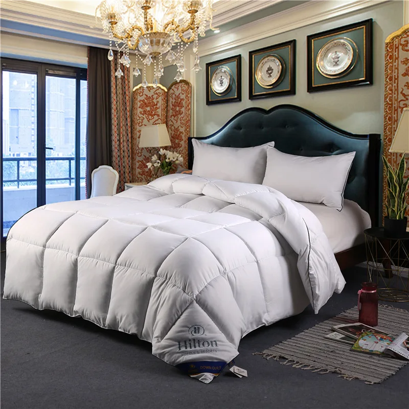 white VESCOVO утка вниз одеяло 200*230 королева король перо одеяла для зимы 220*240 - Цвет: white