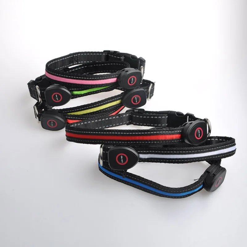 Светодиодный USB ошейник для собак защитный светильник светящиеся ошейники