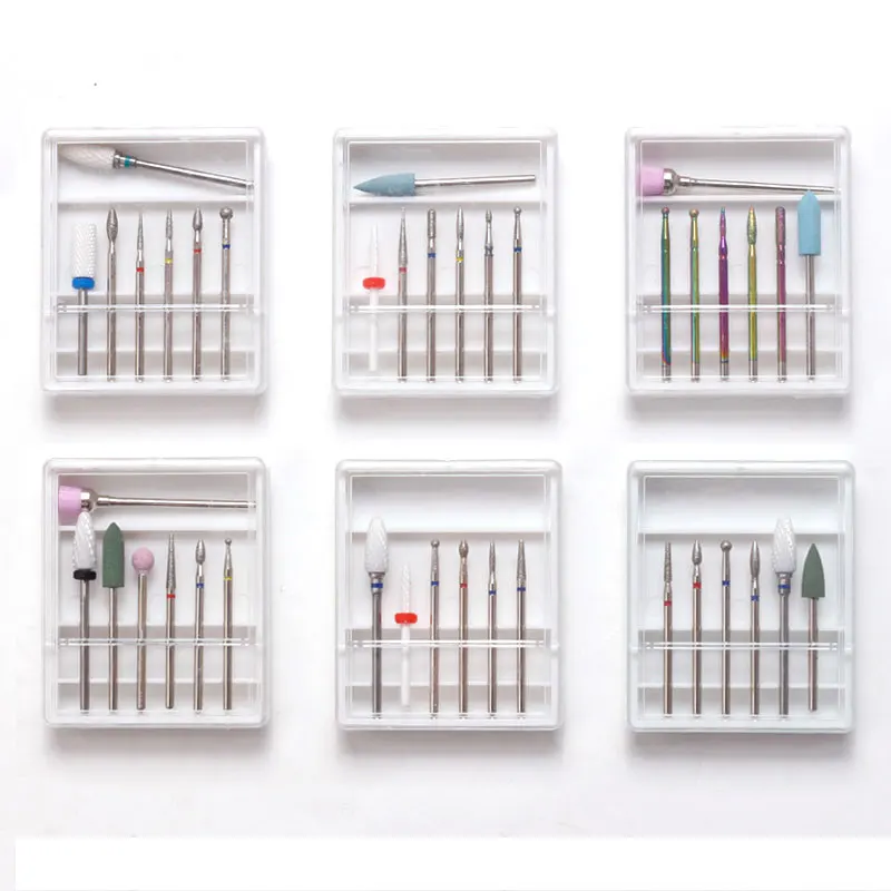 

7 шт./компл., фрезы для маникюра и педикюра