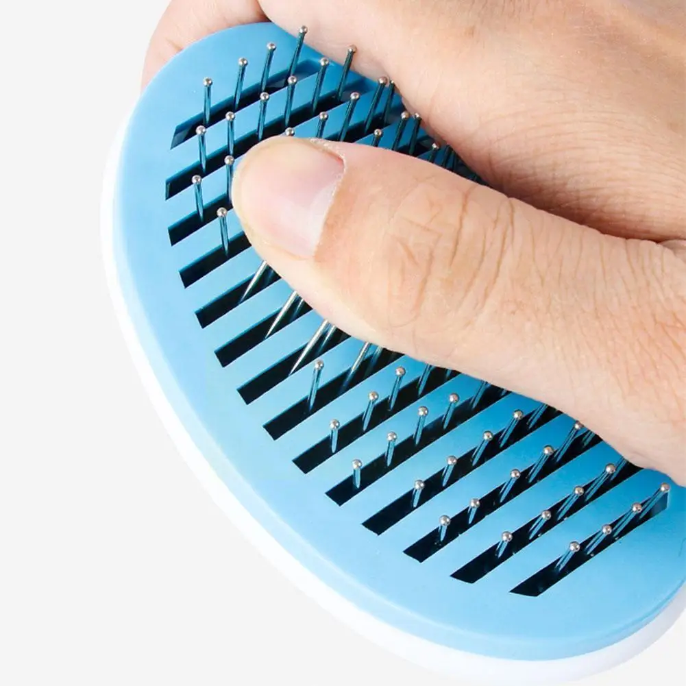 

Расческа для вычесывания собак, стальной Расческа для груминга кошек, автоматическая Нескользящая Щетка для собак, кошек и собак, B0s1