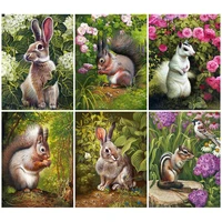 diamond mosaic painting cute bunny rabbit jewel cross stitch handmade 5d diy paint animals arts and crafts kit for adult