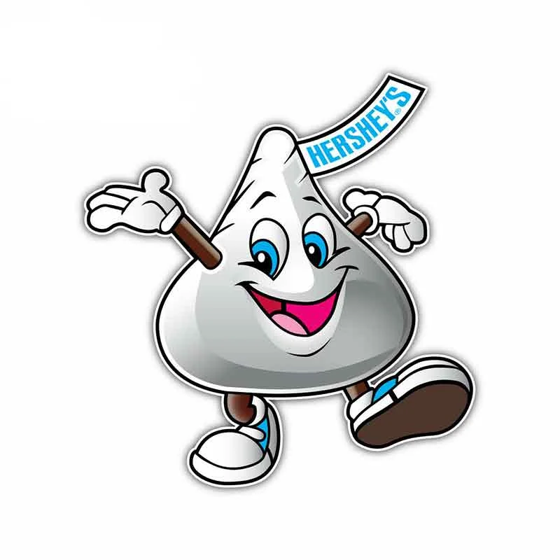 

Interesting 13cm x 12.3cm For Kiss Of Hershey'S Logo Decalss Waterproof Graffiti Car Stickers Suitable For VAN SUV RV SUV