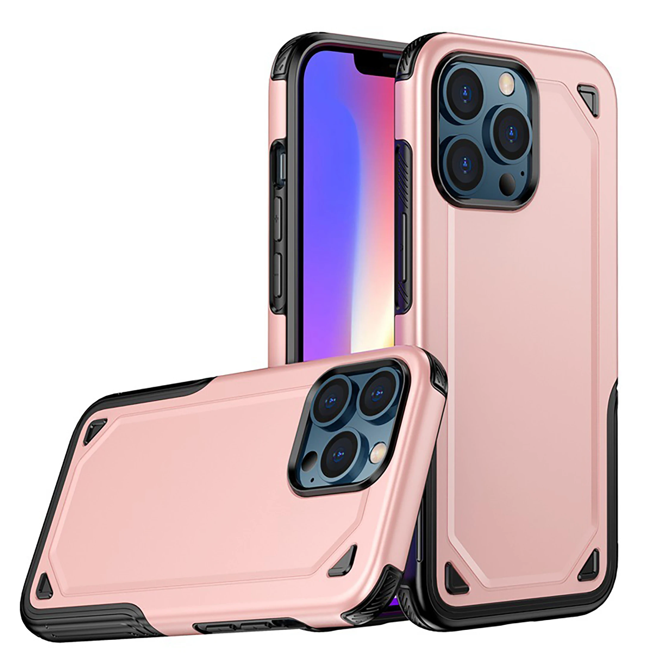 

Чехол для Iphone, круглый защитный чехол из ПВХ и пластика, трехслойный, надежный