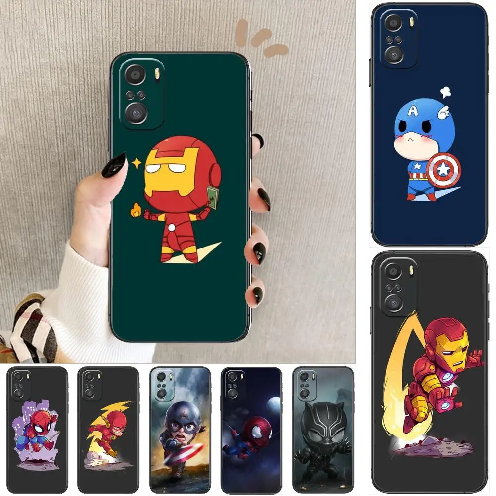 

Marvel Comics Heroes For Xiaomi Redmi Note 10S 10 9T 9S 9 8T 8 7S 7 6 5A 5 Pro Max Soft Black Phone Case