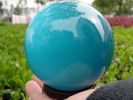 + 515 Горячая продажа АЗИАТСКИЙ КВАРЦ Синий Кристалл кошачий глаз ШАР СФЕРА 60 мм